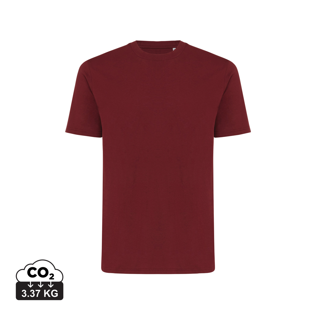 T-shirt en coton bio unisexe à personnaliser Sierra Iqoniq rouge bordeaux